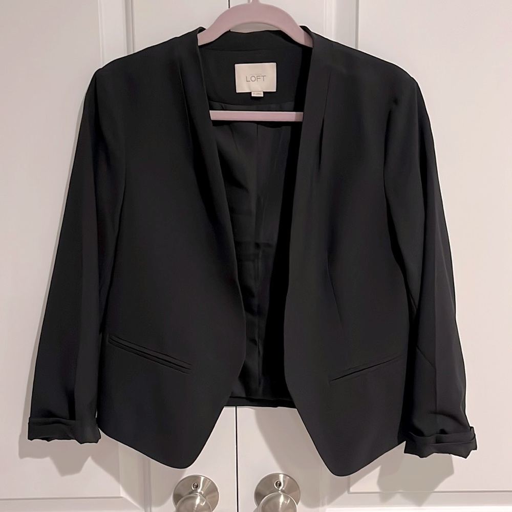 Loft black blazer. Worn once!